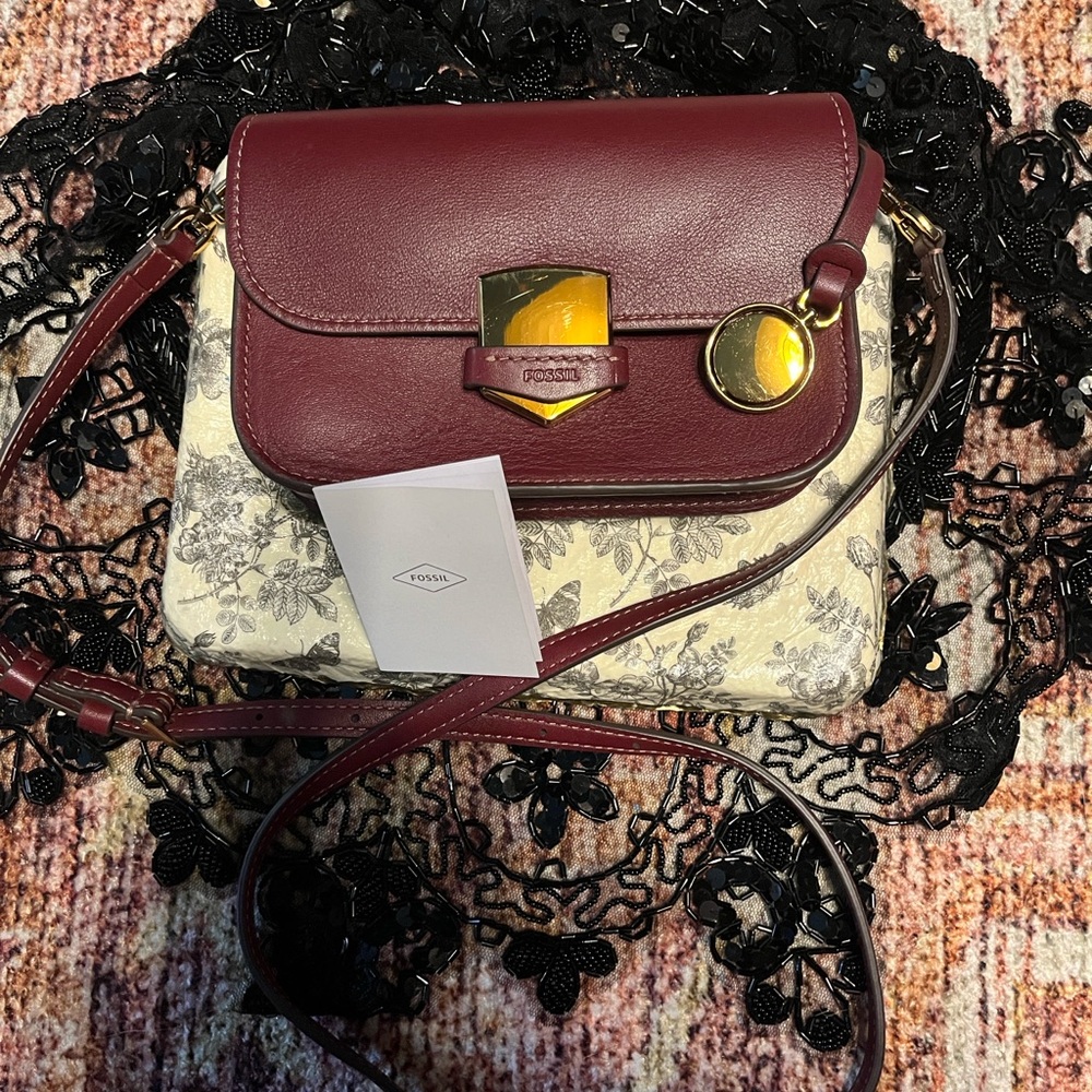 Fossil Burgundy Crossbody Bag